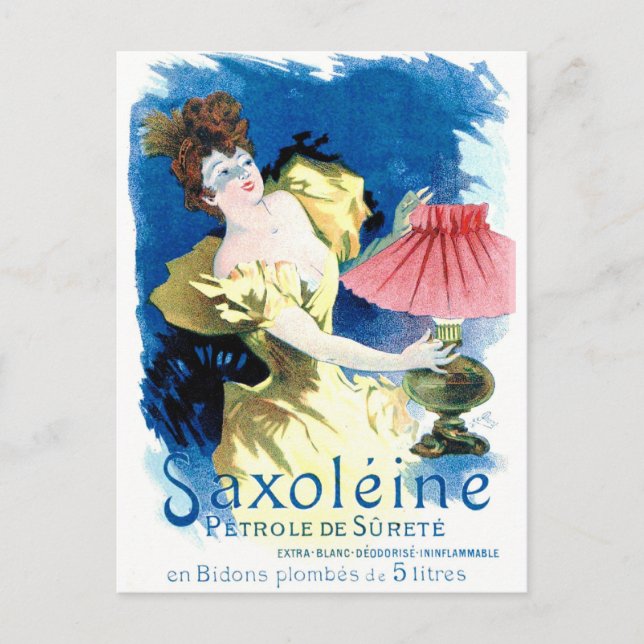 Carte Postale "Saxoleine French Petrol Ad (Devant)