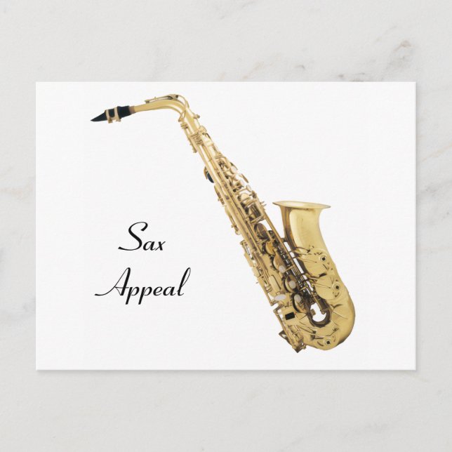 Carte postale saxophone (Devant)