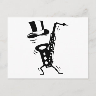 Carte Postale Saxophone dansant