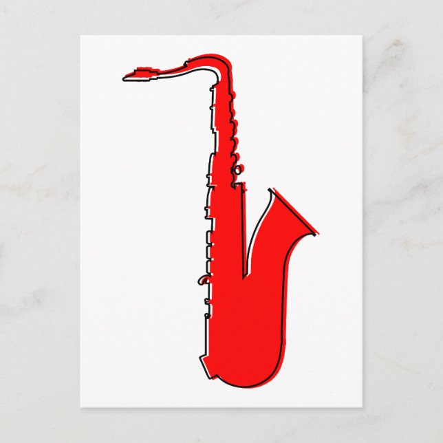 Carte Postale saxophone oddRex (Devant)