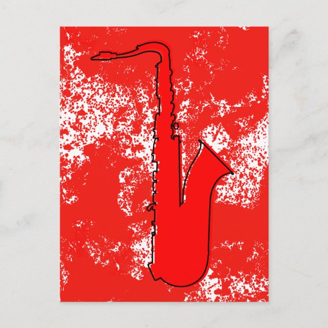 Carte Postale saxophone oddRex (Devant)