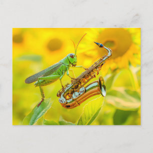 Carte Postale Saxophone photoréalistique