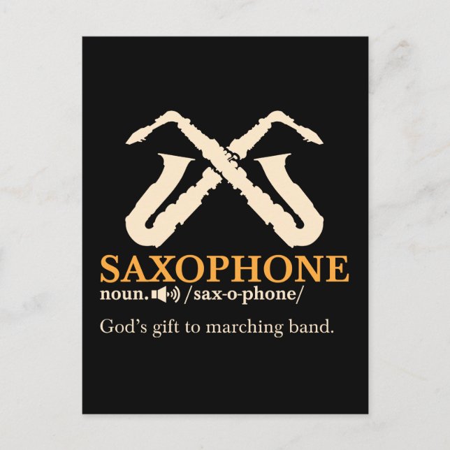 Carte Postale Saxophone - Saxophone - Définition (Devant)