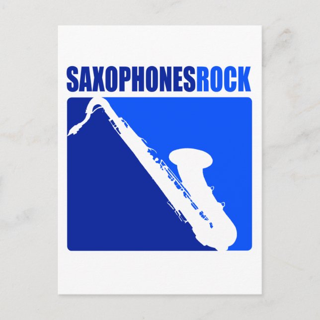 Carte Postale Saxophones Rock ! (Devant)