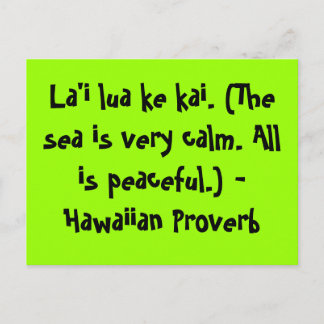 Carte Postale Sayings hawaïens