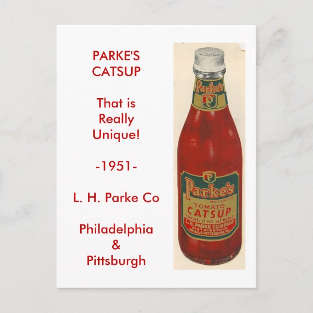Carte Postale scan0001, le KETCHUP de PARKE (Devant)