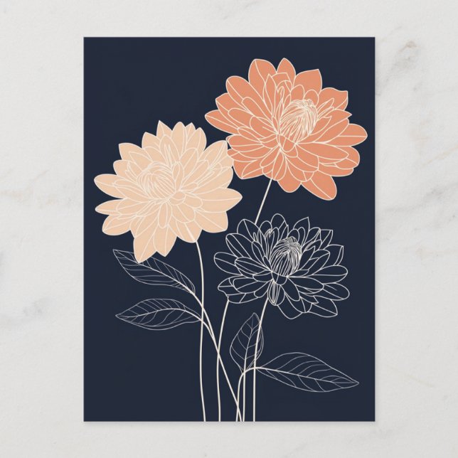Carte Postale Scandi Bloom No.310 (Devant)