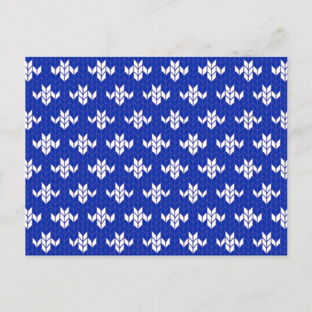 Carte postale SCANDIA BLUE KNIT / Horizontal (Devant)