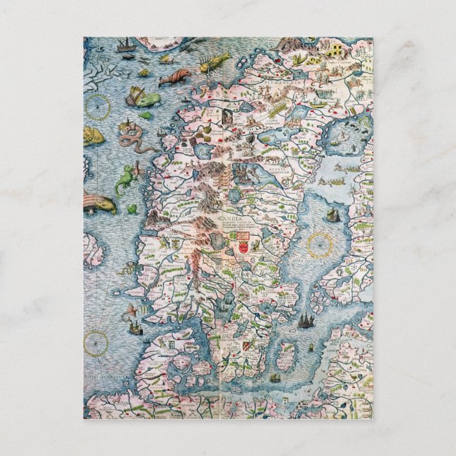 Carte Postale Scandinavie, détail de la Marina de Carta (Devant)