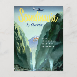 Carte Postale Scandinavie vintage par Clipper