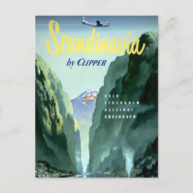 Carte Postale Scandinavie vintage par Clipper (Devant)