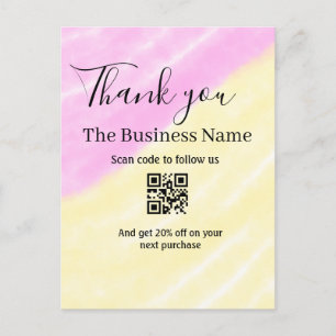 Carte Postale Scannez le QR pour nous suivre code de réduction m
