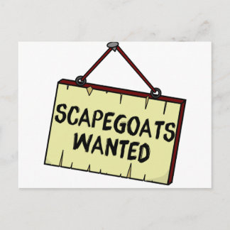 Carte Postale Scapegoats Wanted