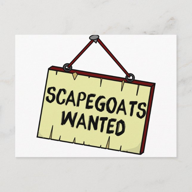 Carte Postale Scapegoats Wanted (Devant)
