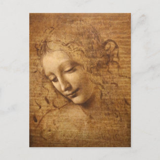 Carte Postale Scapigliata de Léonard de Vinci, Chef d'une femme