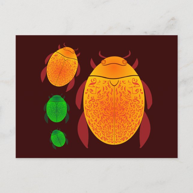 Carte Postale Scarab beetle (Devant)