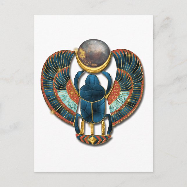 Carte Postale Scarab sacré du roi Tut (Devant)