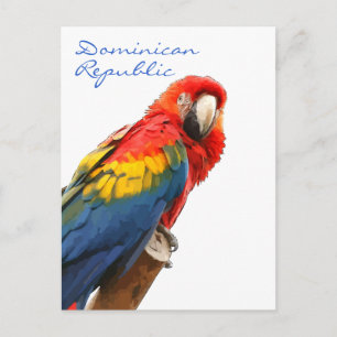 Carte postale Scarlet Macaw République Dominicaine