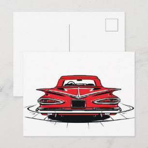 Carte Postale Scarlet Vintage Arrière Pop Art Drive