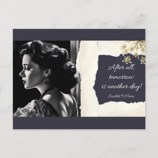 Carte Postale Scarlett O'Hara & Citation Belle Portrait Postcar