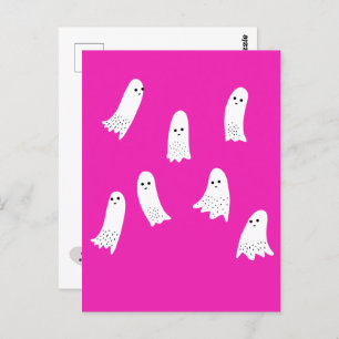 Carte Postale Scarry Halloween Ghosts Scandi Design Éffrayant