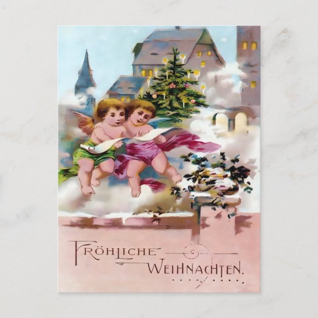 Carte Postale Scary Christmas Devil & Naughty List Warning (Devant)