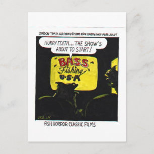 Carte Postale Scary Fish TV Spectacles Drôle Cadeaux & Objets de