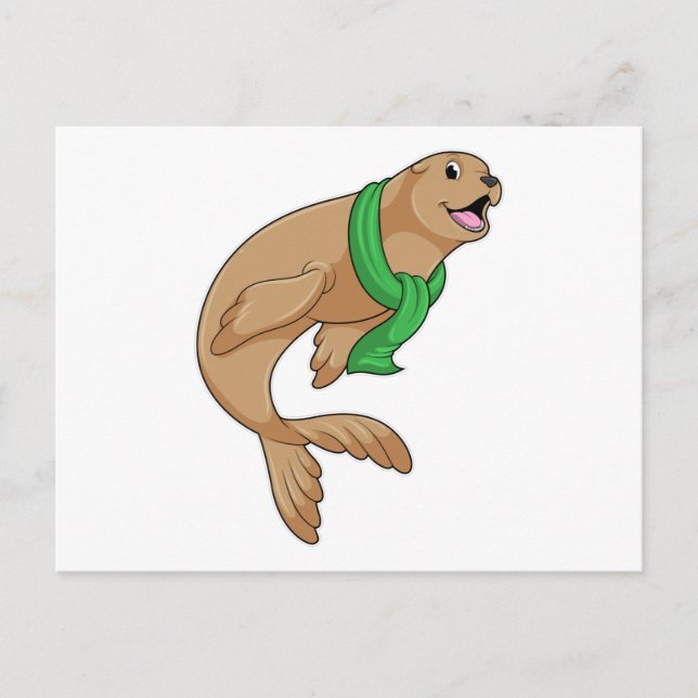 Carte Postale Sceau avec écaille (Devant)