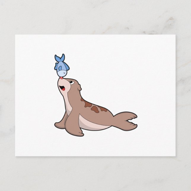 Carte Postale Sceau avec Poisson (2).PNG (Devant)