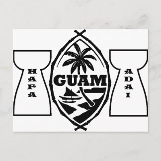 Carte Postale Sceau de Guam avec pierres en lattes