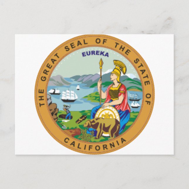 Carte Postale Sceau de l'État de Californie (Devant)