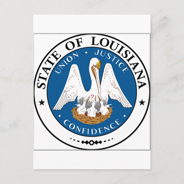 Carte Postale Sceau d'État de Louisiane (Devant)