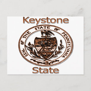 Carte Postale Sceau d'État de Pennsylvanie Keystone