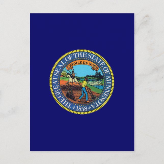 Carte Postale Sceau d'État du Minnesota (Devant)