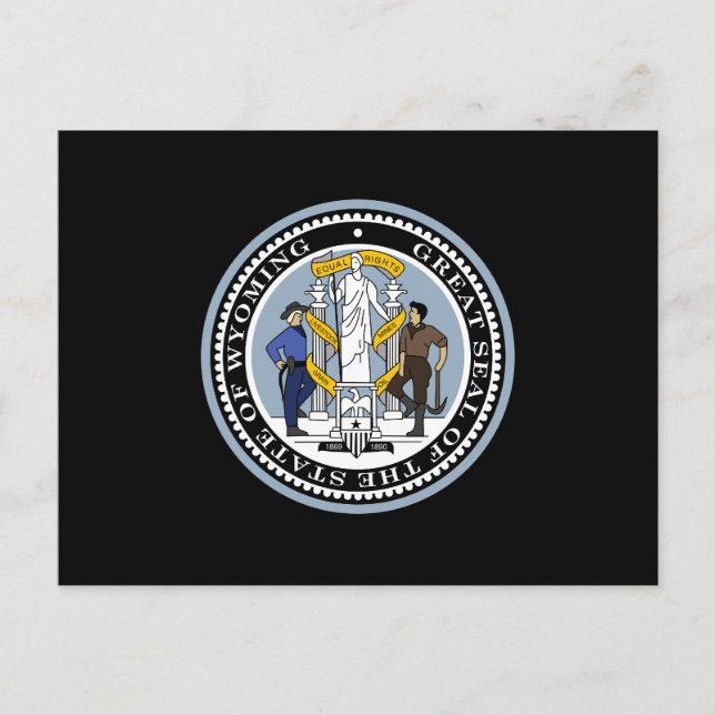 Carte Postale Sceau d'État du Wyoming (Devant)