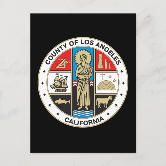 Carte Postale Sceau du comté de Los Angeles (Devant)