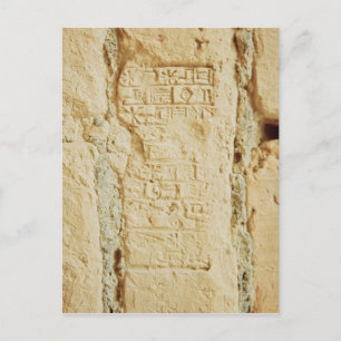 Carte Postale Scénario Cuneiform sur un mur de palais