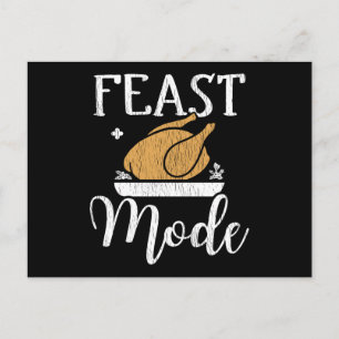 Carte Postale Scénario Mode Festin Dîner de Thanksgiving avec un