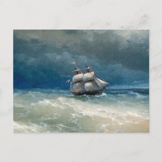Carte Postale Scène côtière avec eaux pluviales Ivan Aivazovsky (Devant)