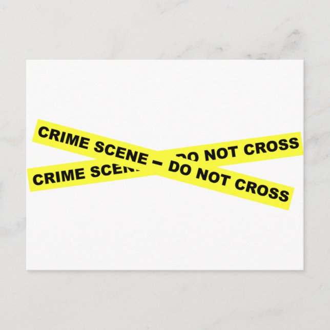 Carte Postale Scène criminelle - Ne pas traverser (Devant)