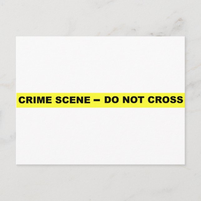 Carte Postale Scène criminelle - Ne pas traverser (Devant)