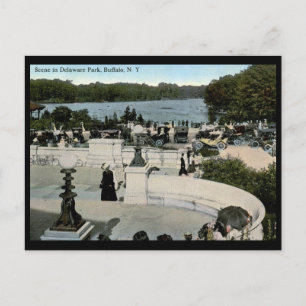 Carte Postale Scène dans le parc Delaware, Buffalo NY 1915 Vinta