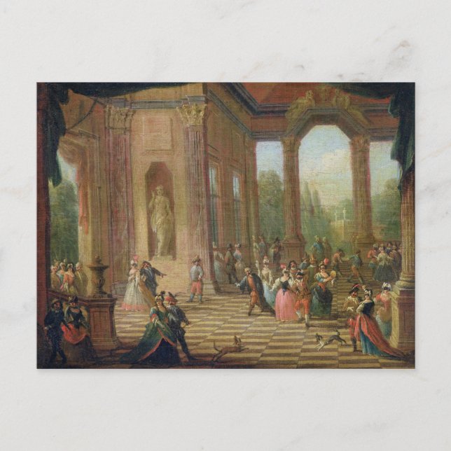 Carte Postale Scène dans une balle masquée (Devant)