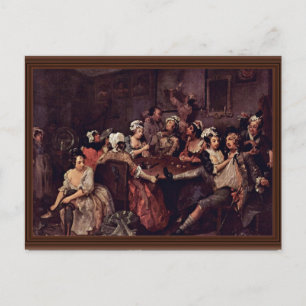Carte Postale Scène Dans Une Taverne " Par Hogarth William
