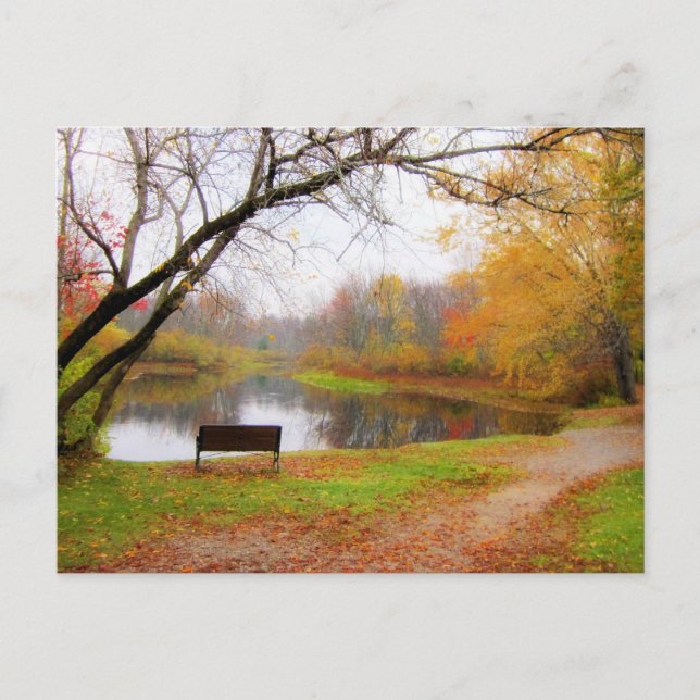 Carte Postale Scène de banc - Ashuelot River Park (Devant)