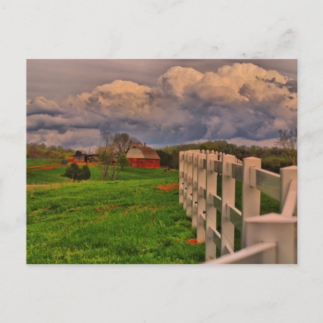 Carte Postale scène de clôture blanche (Devant)