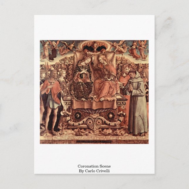 Carte Postale Scène De Couronnement Par Carlo Crivelli (Devant)