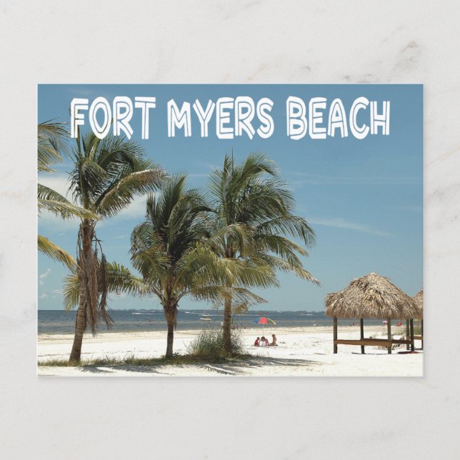 Carte Postale Scène de Fort Myers Beach Floride (Devant)