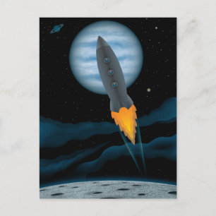 Carte Postale Scène de fusée cosmique