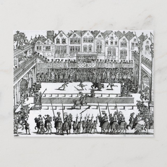 Carte Postale Scène de jousting (Devant)